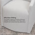 Rafa Performance Dining Chair with Casters – Fully Wrapped Dining Chair | Arm Dining Chairs | Kinwell Furniture | Easy-to-Clean Upholstery